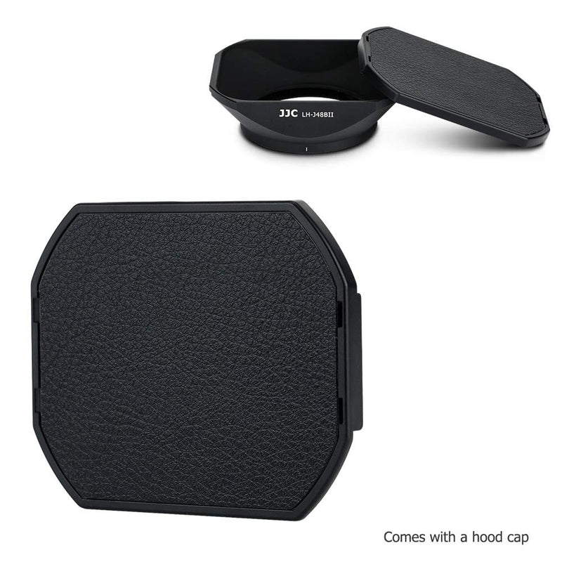 JJC Square Metal Lens Hood Cover Shade for Olympus M.Zuiko Digital 17mm F1.8 Lens on OM-D E-M1 E-M5 E-M10 Mark III II E-PL10 PEN-F M43 Camera Replaces Olympus LH-48B Lens Hood Not for 17mm F1.2 & F2.8