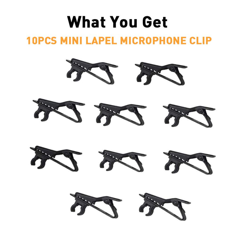 [AUSTRALIA] - BAISDY 10PCS Lapel Microphone Clip Replacement Kit for Lavalier Lapel Microphone, 6mm 