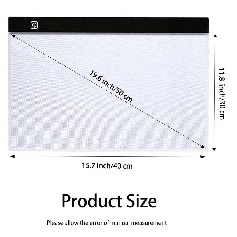 [AUSTRALIA] - A3S Light Pad for Diamond Painting - Sponake Light Board Tracing with 3 Level Brightness Apply to 5D Diamonds Art | Craft | Weeding Vinyl | Sketching | Animation A3s 