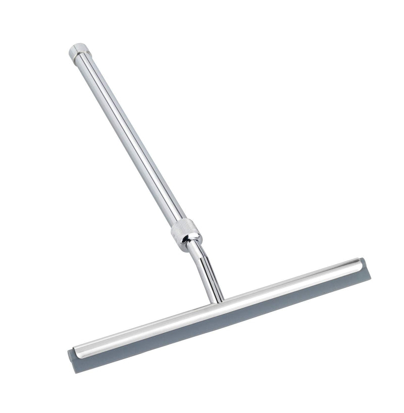 Wenko Glass Doors, Bathroom Squeegee for Shower, Stainless Steel Dimensions 10.2 x 14.6-23.2 x 1.2 in, 1x10x15-23 in, Shiny