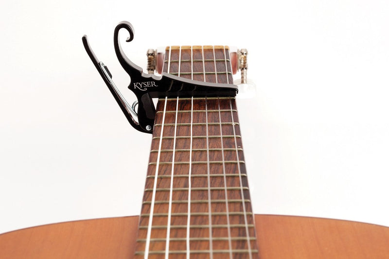 Kyser Quick-Change Capo for classical/flamenco guitars, Black, KGCB