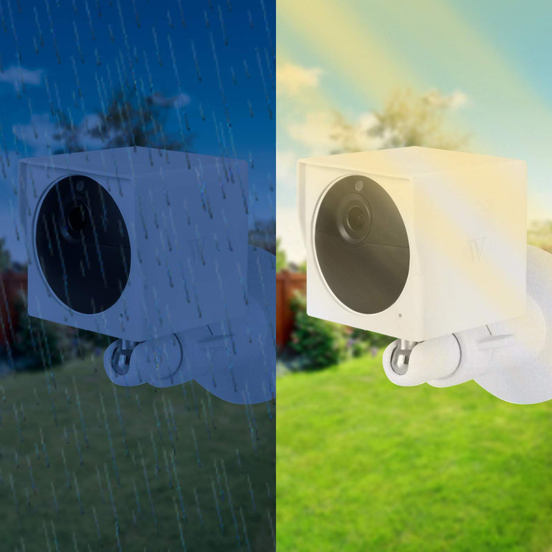 Wasserstein Protective Silicone Skins Compatible with Wyze Cam Outdoor ONLY - (White, 2 Pack) (NOT Compatible with Wyze Cam/V2/Pan) (Wyze Cam Outdoor NOT Included) White