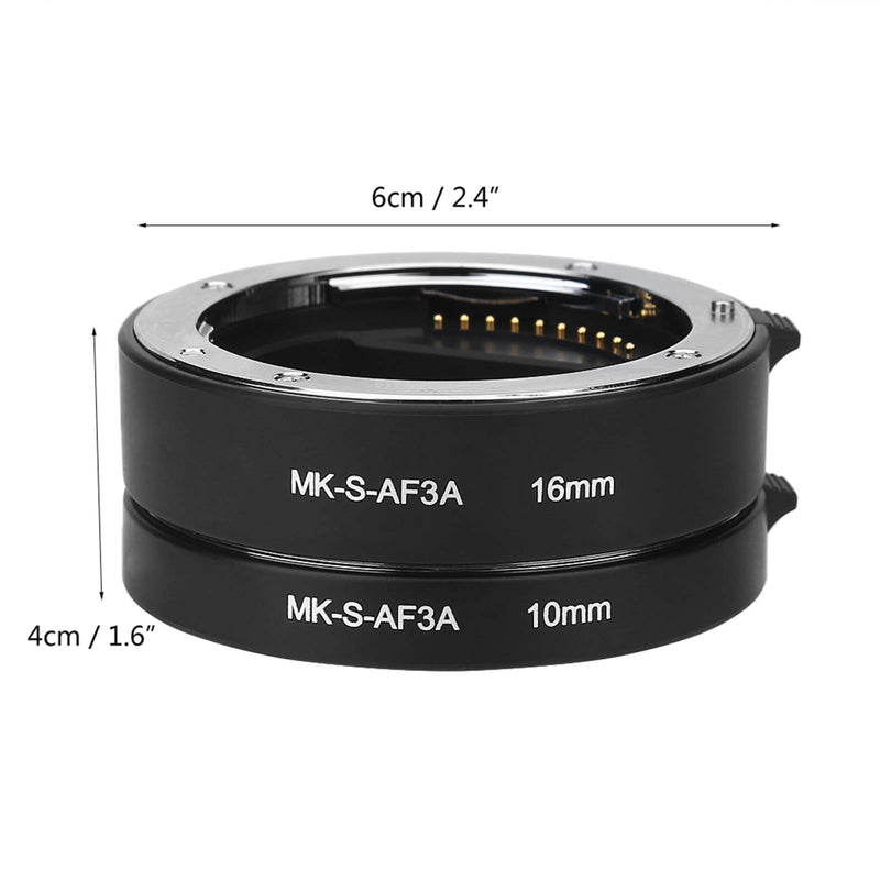 Madezz Automatic Auto 10mm 16mm Macro Extension Tube Set for Sony E Mount Camera