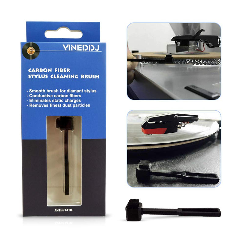 Vine ddj Vinyl Stylus Record Brush -Turntable Needle Cleaner - Debris Remover - Anti Static - Sound Quality Reviver.