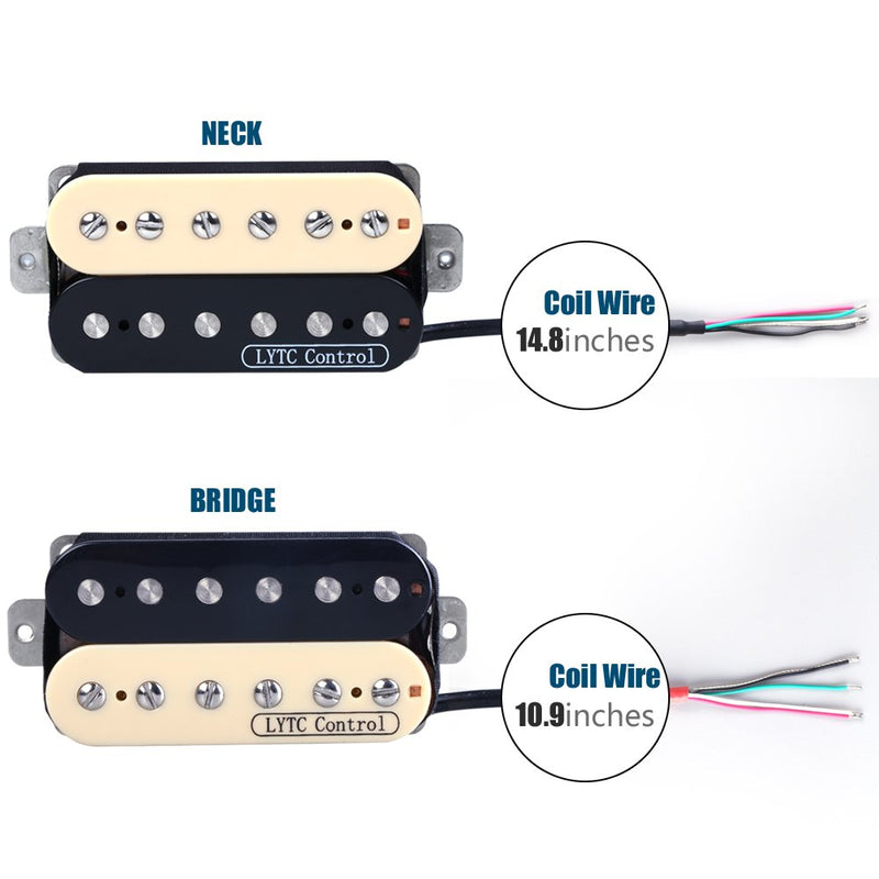 Rocket HZ5 Electric Guitar Humbucker Pickups for Gibson Les Paul Replacement (Neck&Bridge)