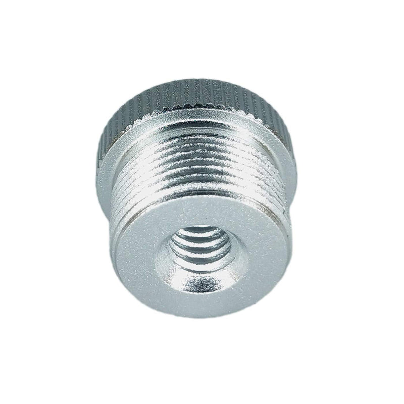 5/8''-27 Male to 1/4''-20 Female Mic Screw Adapter for use with mic Stands with 1/4''-20 Threads (Silver) Silver