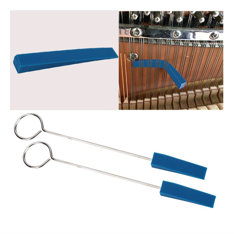 Piano Tuning Mute Kit - Piano Tuning Supplies Kit Including 2 x Long Mutes,2 x Short Mute with Handle,1 x Temperament Strip,1 x Tuning Hammer