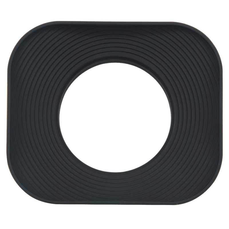 Haoge LH-B39T 39mm Square Metal Screw-in Lens Hood with Cap for Fujifilm Fujinon 60mm f/2.4 XF60mmF2.4 R Macro, Fuji 27mm f/2.8 XF27mmF2.8 Lens and Other Lens with 39mm Filter Thread Black