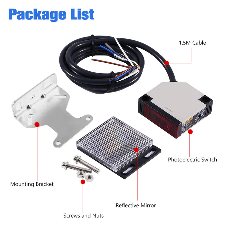 Photoelectric Switch Sensor AC 90-250V 3A E3JK-R4M1 Specular Reflection Sensor Switch
