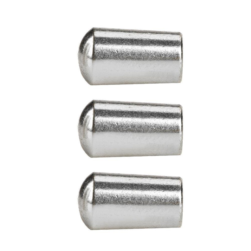 Dilwe 3Pcs Guitar Switch Tip, 3 Way Toggle Switch Knob Tip Cap Copper for LP EPI Electric Guitar Silver 3.5mm