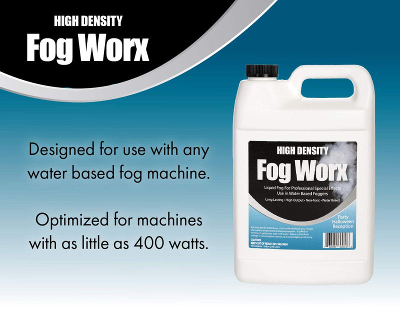 [AUSTRALIA] - Sanco Industries Fogworx Extreme High Density Fog Juice Gallon - Long Lasting, High Output, Odorless Water Based Fog Machine Fluid - For 400 Watt To 1500 Watt Machines HD Gallon 
