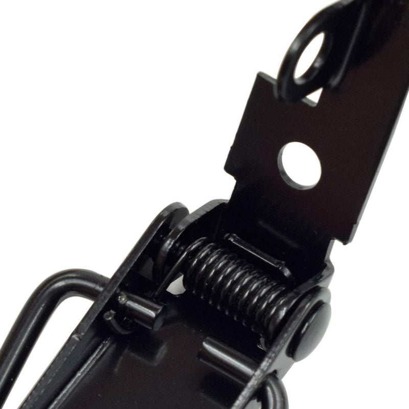 [AUSTRALIA] - Rannb Toggle Latch Mini Size Spring Loaded Latch Black - Pack of 10 Mini Size With Padlock Hole 