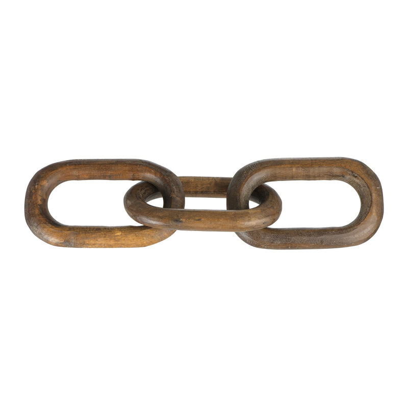 Creative Co-Op Reclaimed Wood 3 Links Chain, Natural