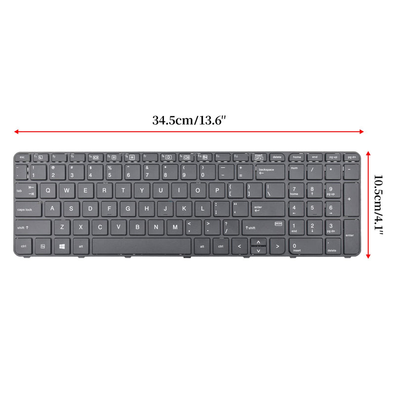 [AUSTRALIA] - SUNMALL Replacement Keyboard Compatible with HP ProBook 450 G3 455 G3 470 G3 650 G2 655 G2 450 G4 455 G4 470 G4 HSTNN-Q95C Series Laptop 827028-031 827029-031 Without Backlit 