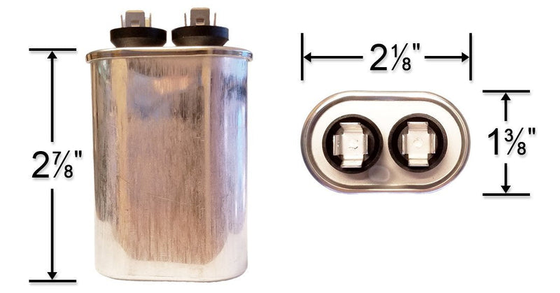 Genteq Capacitor 10 UF MFD 370V 97F9002, 97F9002s (Replaces Old GE# 97F9002BZ3, Z97F9002, 27L669), 10 MFD at 370V, Oval Original Version