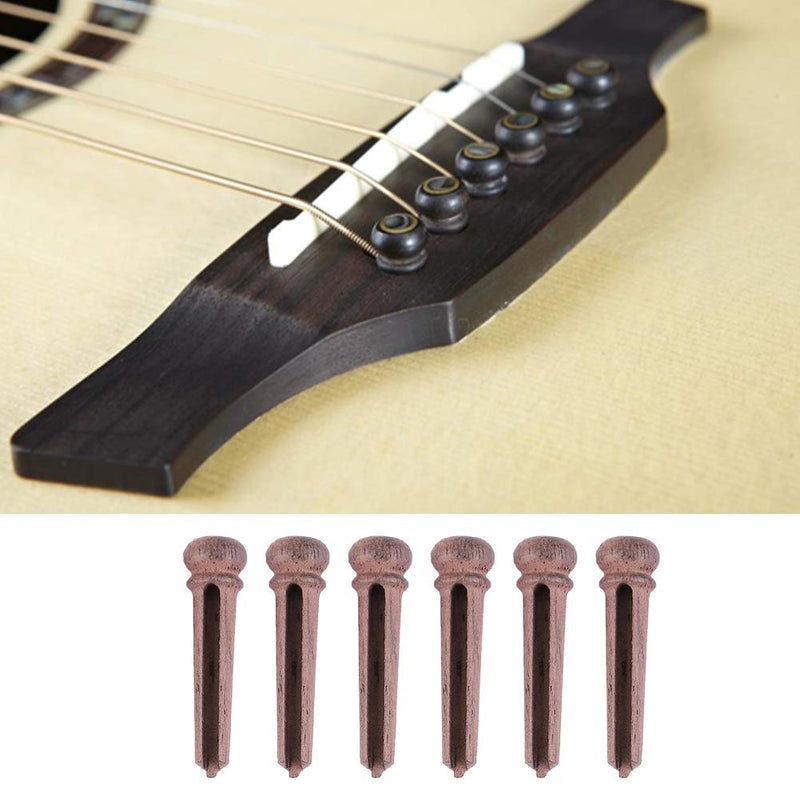 Drfeify Wooden Guitar Parts, 135 Rosewood Guitar String Pins for Martin,Taylor or most of Brand Acoustic Guitar