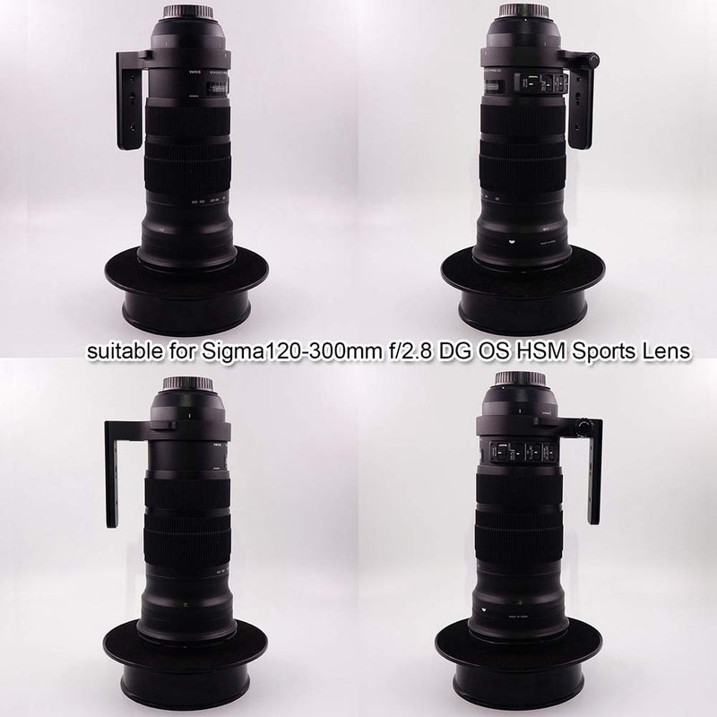 Tripod Mount Ring, CNC Machined Lens Collar Support Stand for Sigma 120-300mm f/2.8 DG OS HSM Sports Lens Bottom is ARCA Fit Quick Release Plate Compatible with Tripod Ball Head of ARCA-Swiss Fit