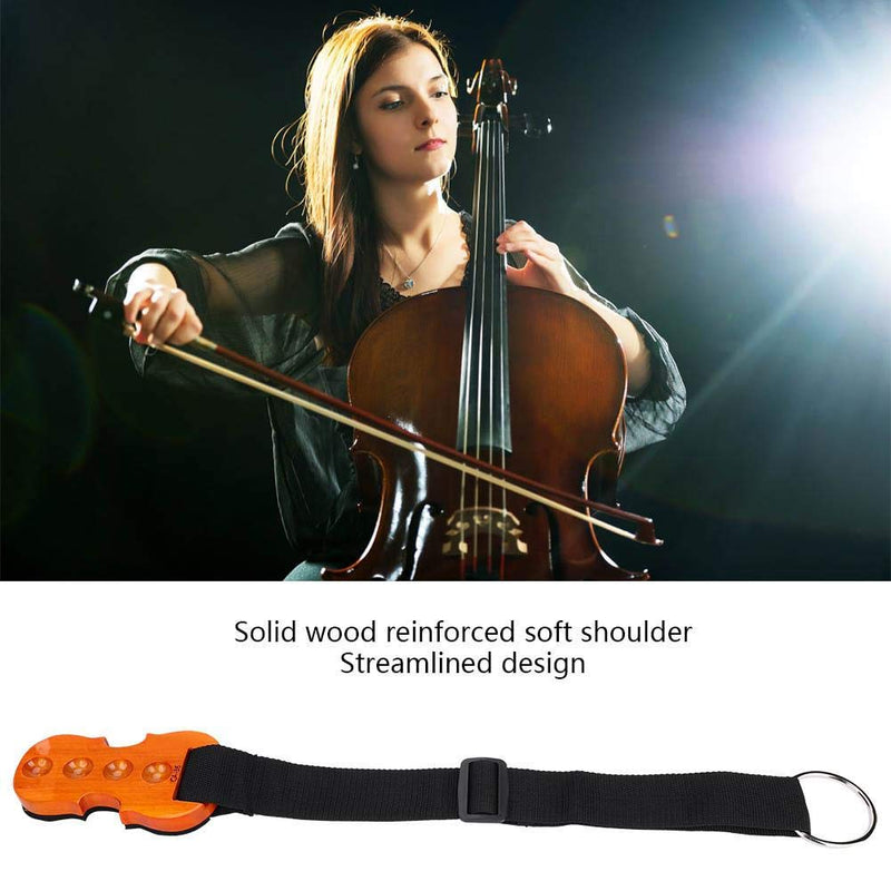 Fafeims Cello Endpin,Adjustable Anti-Slip Strap for Cello Stop Holder Endpin Stopper with Strap and Wood Anti Slip Pad.