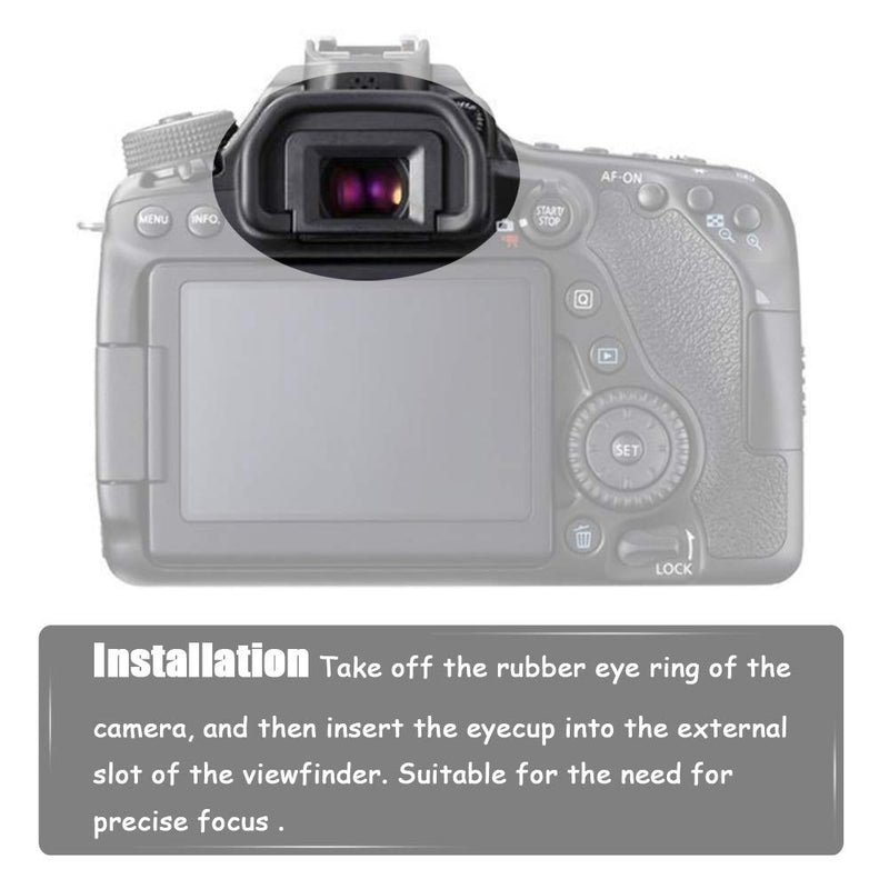 90D EB Viewfinder Eyepiece Eyecup Eye Cup for Canon EOS 90D/80D/70D/60D/50D/40D/20D/5D Mark ⅡⅠ/6D MarkⅡⅠDigital Camera [2 Packs], Replace Eyepiece EB, Fire Rock Camera Eyecup Accessories EB