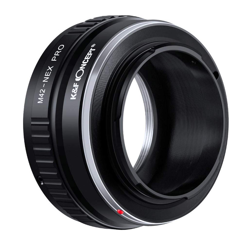 K&F Concept Lens Mount Adapter with Light-reducing Paint for M42 Lens to Sony NEX E-Mount Camera for Sony Alpha NEX-7 NEX-6 NEX-5N NEX-5 NEX-C3 NEX-3