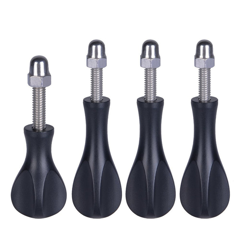 Suptig Thumbscrews 3pcs Long Thumbscrew and 1pc Short Thumbscrew for Gopro Hero 10 Hero 9 Hero 8 Hero 7 Hero 6 Hero 5 Hero 4 Hero 3+ Hero 3 Gopro Max Session and Yi Action Sjcam Akaso Cameras Black