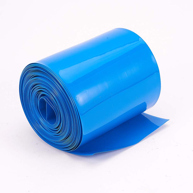 Heyiarbeit Battery Wrap PVC Heat Shrink Tubing Length 10M Width 95MM Blue Good Insulation for Battery Pack 10m 95mm Blue 1