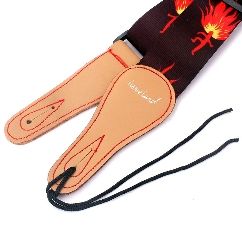 Alnicov Adjustable Guitar Strap Vintage Flowers Strap for Acoustic Guitar Electric Guitar and Bass Guitar