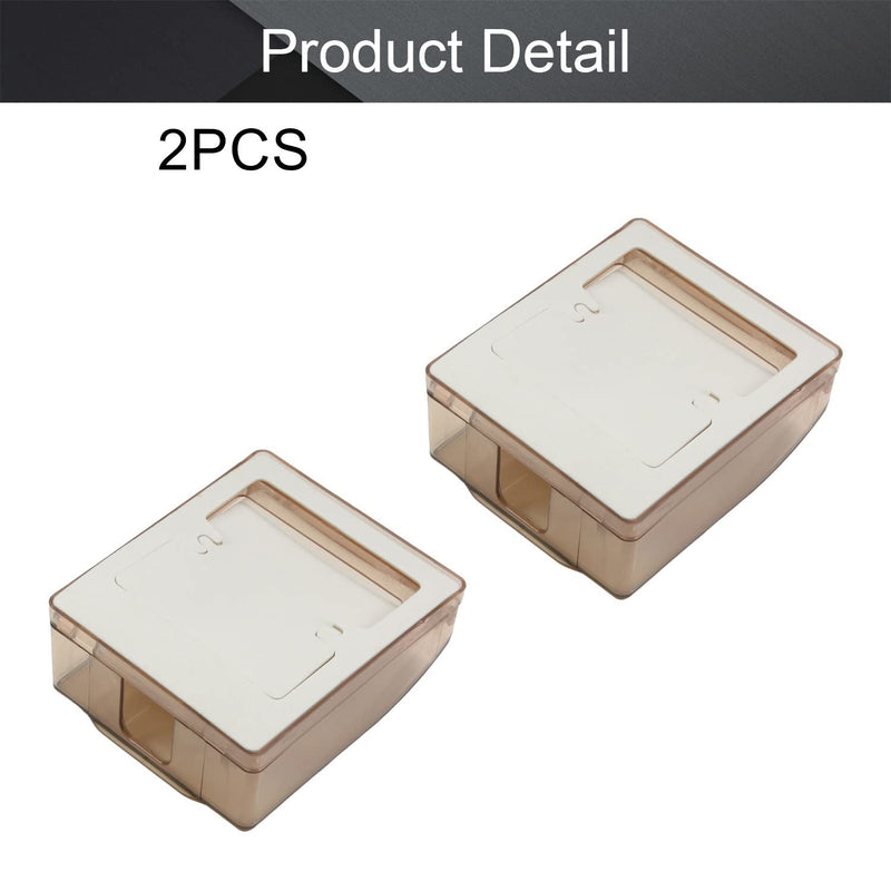 Fielect Weatherproof in Use Outlet Cover Plug Receptacle Protector for Retrofit Siding Construction Tawny 86 Type 98x110x43mm 2Pcs brown
