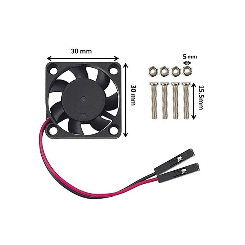 Easycargo Raspberry Pi 4 Heatsink Fan Kit, Cooler Raspberry Pi 4B, 3 B (4 Set, Copper) 4 Set