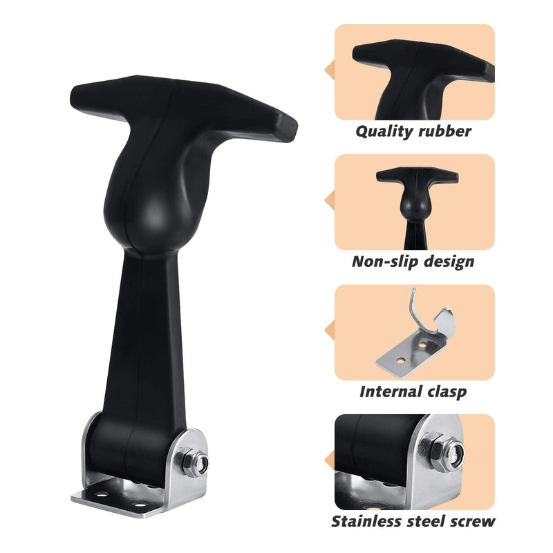 UEETEK 2pcs Flexible T-Handle Draw Latches Stainless Steel T-Handle Hasp for Golf Cart and Tool Box