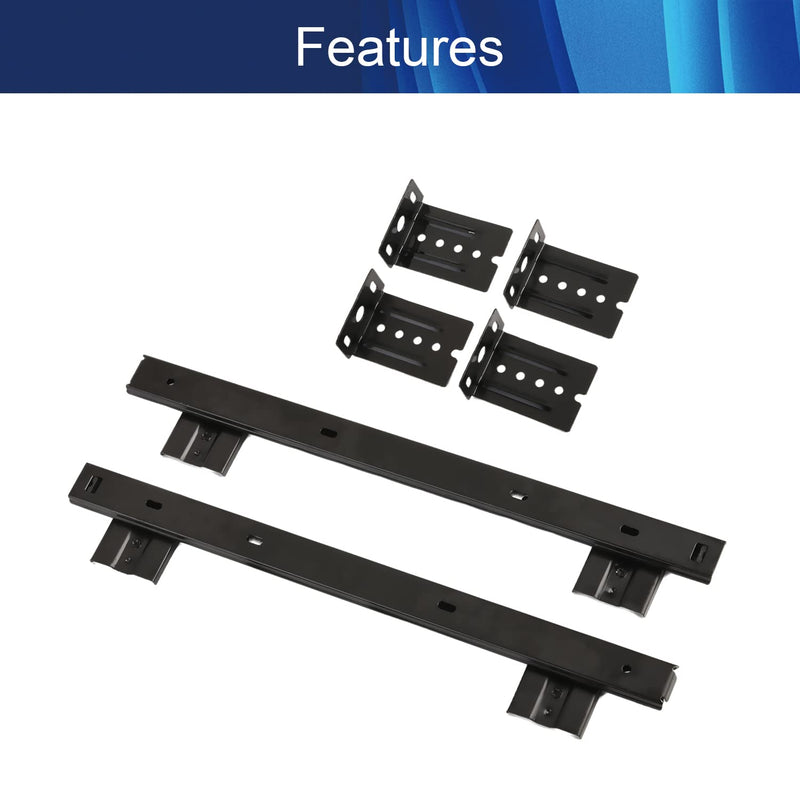 Juvielich 14" Side Mount 2 Fold Ball Drawer Slides, Solf Self Closing Drawer Rails, 100-LBS Weight Capacity Black 1 Pair
