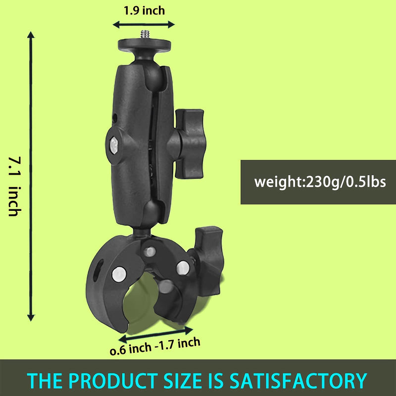Handlebar Clamp Motorbike Mount for Insta360 One X2, X, One R, GO 2, GoPro Hero, with Double Ball Head Super Clamp Mount Adapter Accessories