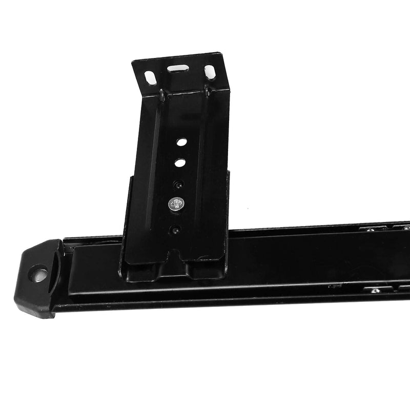 Keyboard Slide, KINJOEK 14 Inch 2 PCS Heavy Duty Ball Bearing Slides, Computer Drawer Tray Accessories, Cabinet Furniture Rails Rack with Adjustable Height Bracket and Screws, Black