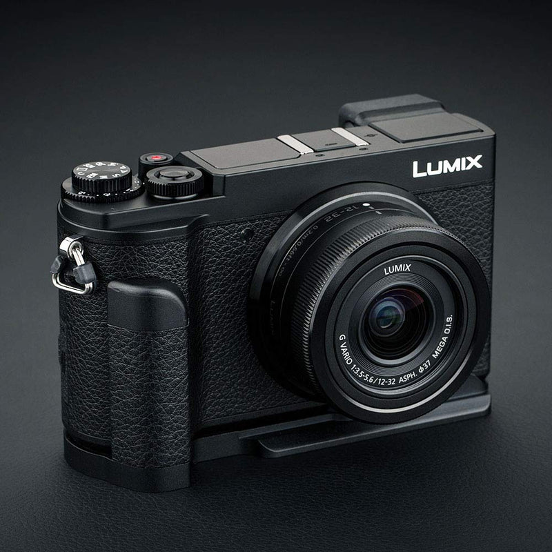 Metal Hand Grip L Bracket for Panasonic Lumix GX9 GX85 GX80 GX7 Mark III II Anti-Slip Holder, No Blocking to Interfaces Jack & Battery Memory Card Compartment, Replaces Panasonic DMW-HGR2 Camera Grip For Panasonic GX9 GX85