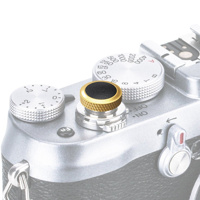 Camera Soft Release Button JJC Shutter Button for Fuji Fujifilm X-E4 X-T4 X-T3 X-T2 X-T30 X-T20 X-T10 X-PRO3 X-PRO2 X-PRO1 X100V X100F X100T X100S X-E3 for Sony RX10 IV III RX1RII RX1R RX1 Gold & Black
