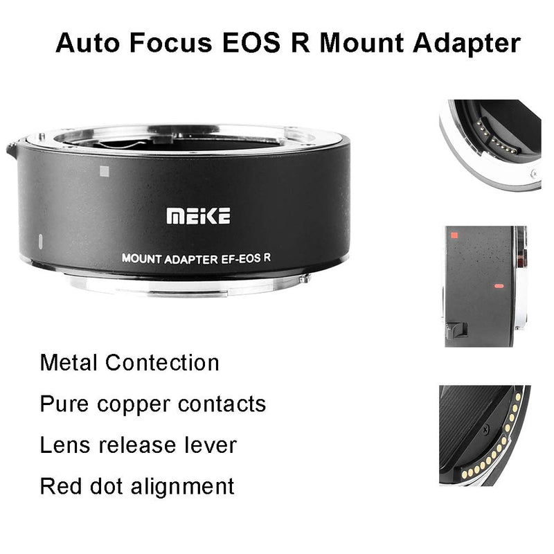 mcoplus EF-EOS R Electronic Auto Focus Lens Mount Adapter for Canon EF/EF-S Lens to Canon EOS R Camera Body+Mcoplus Cloth EOS R Adapter