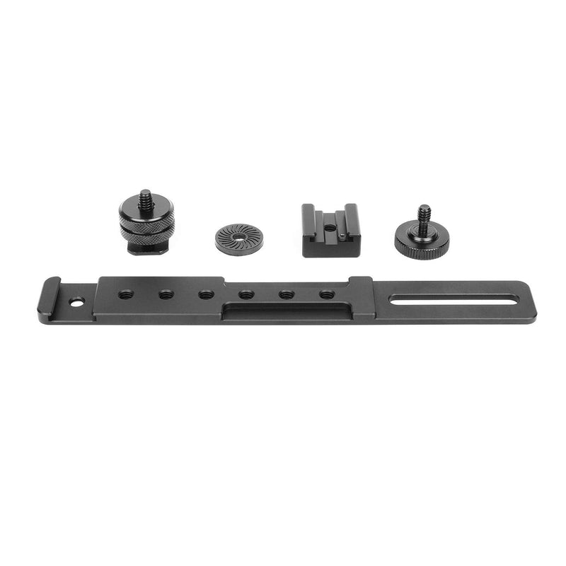 [AUSTRALIA] - ChromLives 8'' Cold Shoe Extension Bar, Flash Straight Bracket, Camera Dual Mount Flash Bracket Compatible with Nikon Canon Sony Olympus DSLR Camera Camcorder DV Dual camera mount 