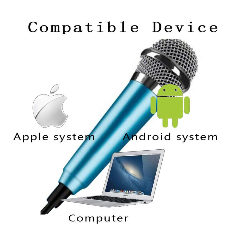 [AUSTRALIA] - Mini Microphone Portable Vocal/Instrument Microphone for Mobile Phone Laptop Notebook Apple iPhone Samsung Android(Sliver) 