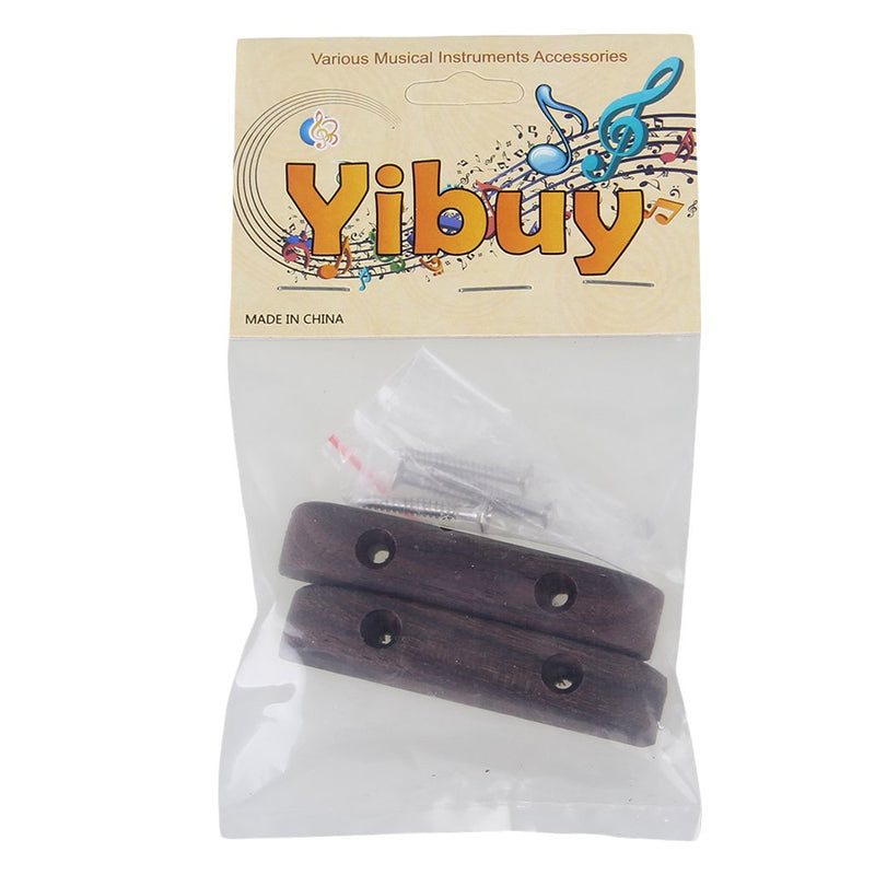 Yibuy Bass Guitar Padauk Thumb Rest Finger Rest Thumbrest with Screws Set of 2