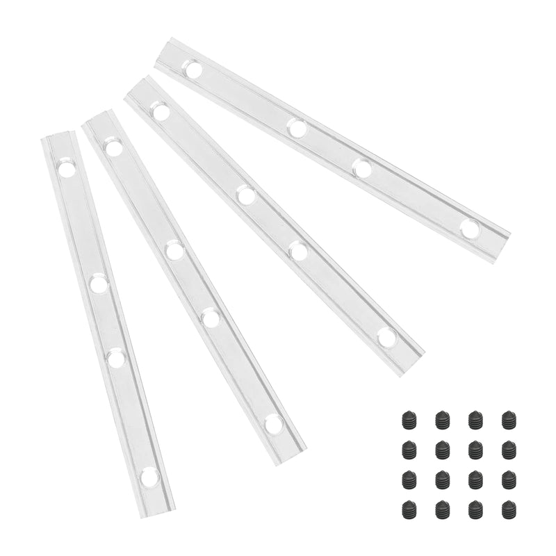 Qjaiune 4Pcs 2020 Straight Line Connector, T Slot Aluminum Extrusion Connectors with M5 Screws, 3.9 Inch Joint Line Brackets T Slot Fasteners for 2020 Series Aluminum Extrusion Profile with Slot 6mm