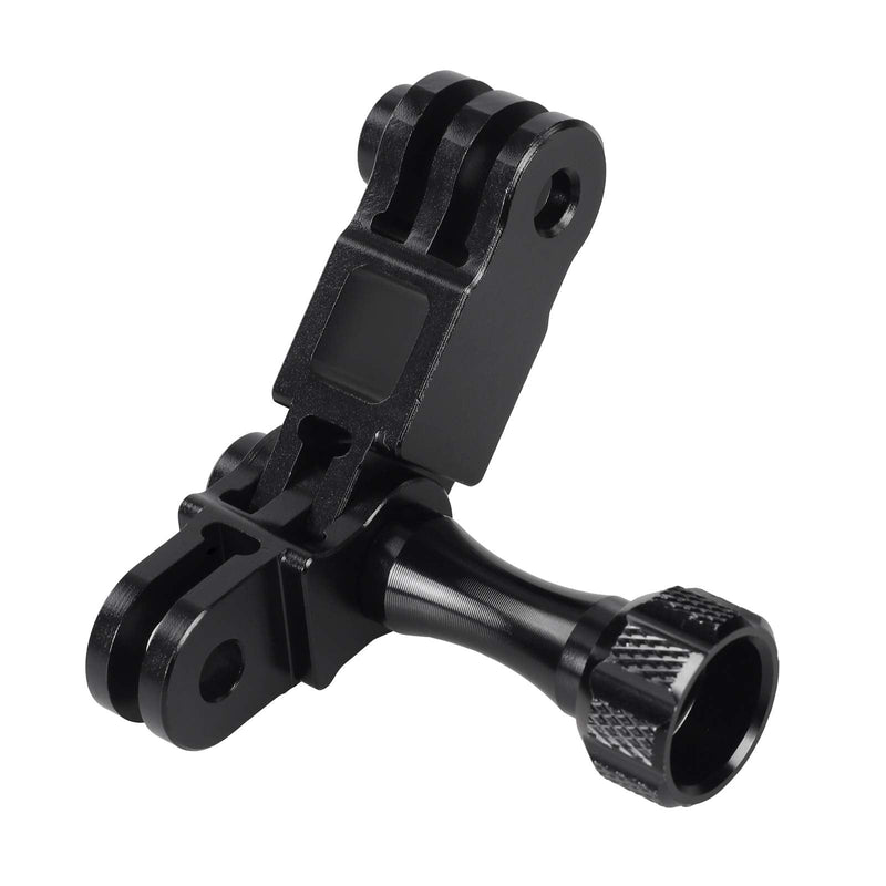 HSU Aluminum Alloy Metal Adjust Arm Straight Joints Mount, Same Direction Straight Joints Mount for Go Pro Hero 9/8/7/(2018)/6/5 Black,Session 5/4,Hero 3+,DJI Osmo Action Action Camera and More(Black)