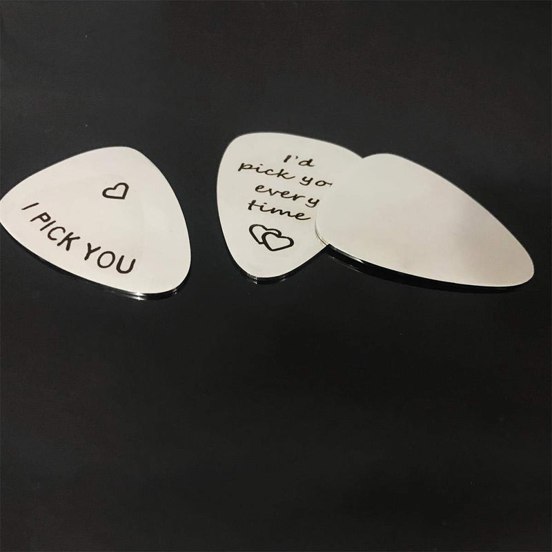 Guitar Picks, 3Pcs Anniversary Gifts Anniversary Gifts I Pick You& I'd Pick You Every Time&I Pick You Always&Forever for Boyfriend Gifts Husband Gifts