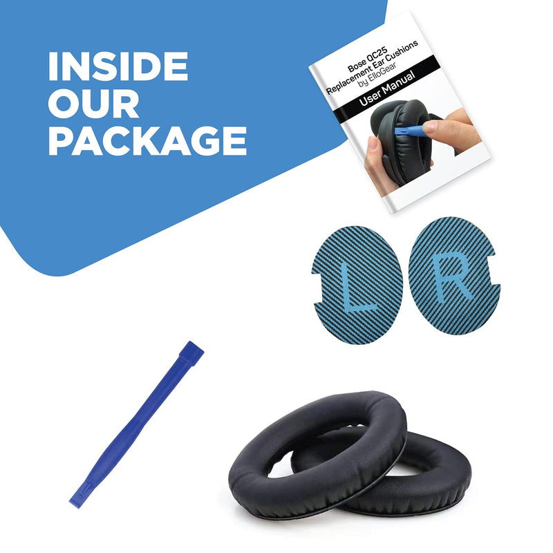 [AUSTRALIA] - Premium Headphones Replacement Ear Pads for Bose QC25 Quiet Comfort, QC 15, SoundTrue, SoundLink AE2 - Bose Headphones Replacement Parts - Blue/Black 