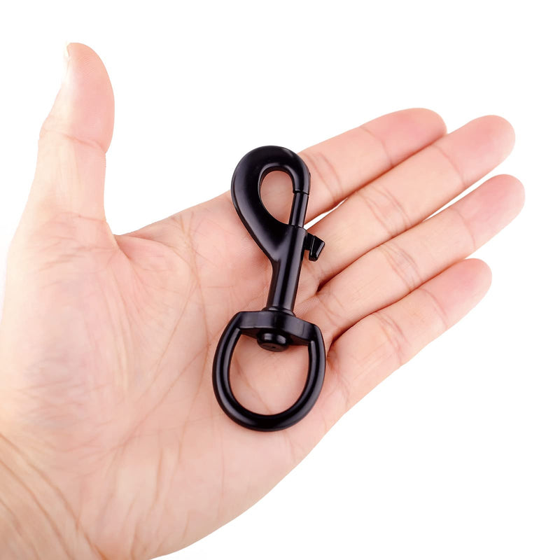 Dog Leash Clips Dog Leash Clasp Black Heavy Duty Swivel Eye Bolt Snap Hooks Dog Leash Snaps Hooks Trigger Clip Trigger Snaps 3.5 inch 4pcs