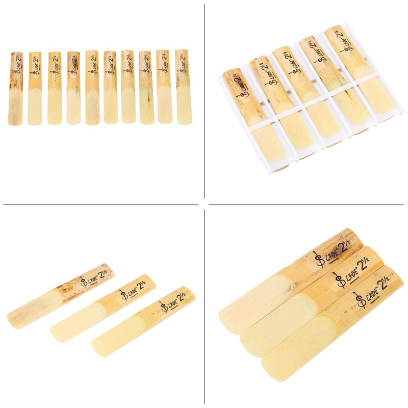 Bnineteenteam 10pcs Clarinet Reeds 2.5 Plastic B-Flat for Repair Parts Reed Accessory