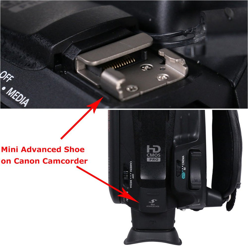 [AUSTRALIA] - JJC Microphone & LED Light Shoe Adapter Converter for Canon VIXIA HF G20 HF G21 HF G30 HF G40 HF G50 HF G26 GX10 HF S20 HF S21 HF S30 HF S200 HF21 HF200 & More Canon Camcorder with Mini Advanced Shoe For Canon Camcorder with Mini Advanced Shoe 