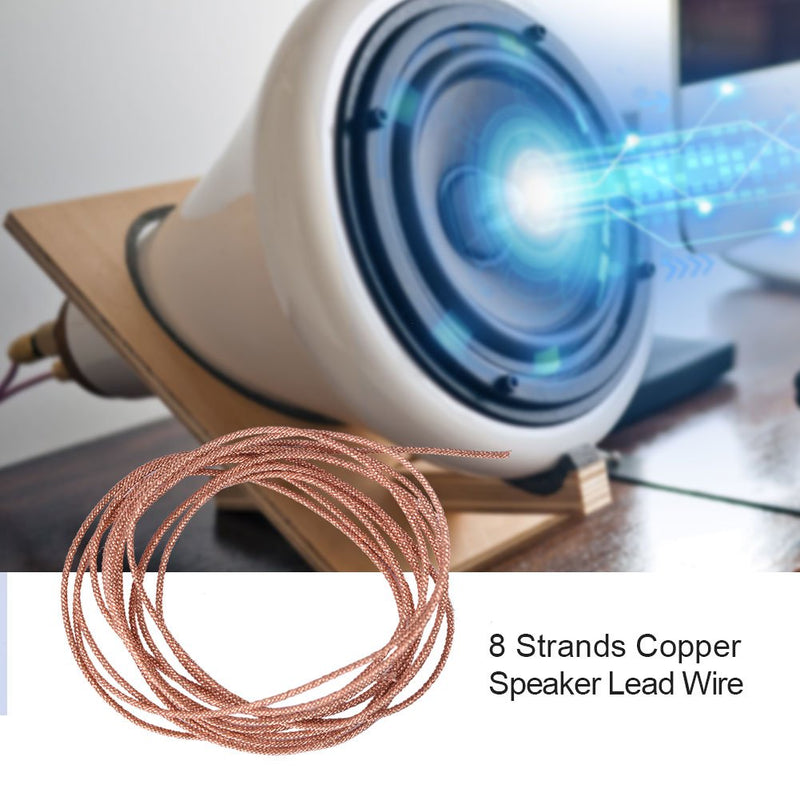 Vbestlife Speaker Cable Subwoofer Woofer Wire Repair 8 Strands Braided Copper Wire for 5~8 inch speakers.(2m) 2m