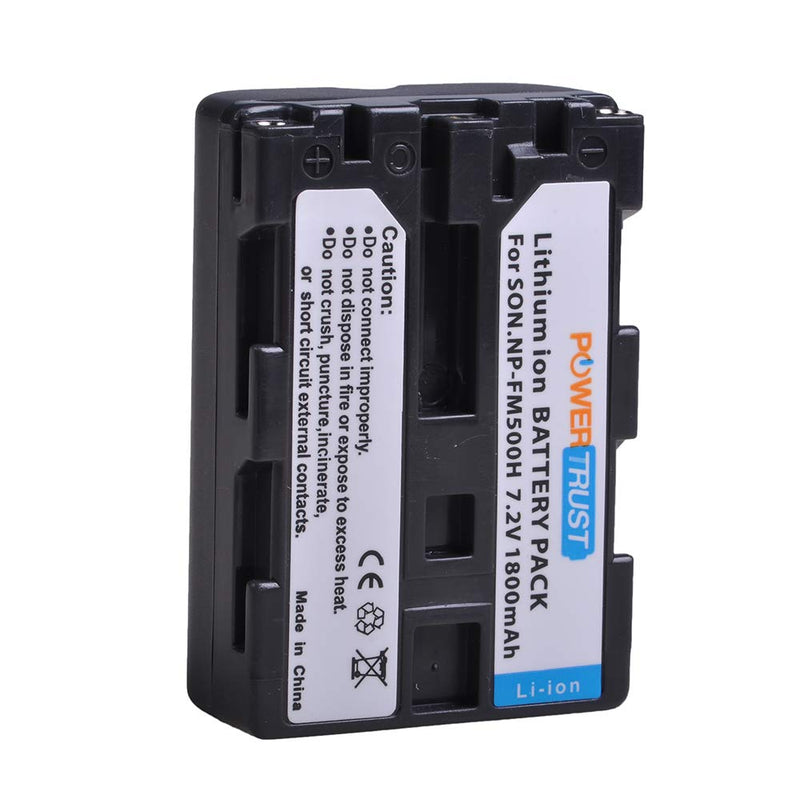 PowerTrust 2Pcs NP-FM500H FM500H Camera Battery and Dual USB Charger for Sony A57 A58 A65 A77 A77V A77II A99 A350 A450 A500 A550 A580 A700 A850 A900 Camera
