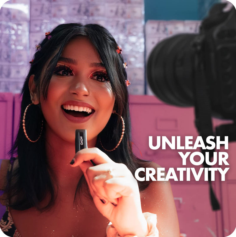 [AUSTRALIA] - Movo Wireless Mini Camera Microphone for Video Recording- 2.4Ghz Wireless Transmitter with Clip on Lavalier Microphone for DSLR, Mirrorless Camera- Compact Lapel Mic (164FT Range, 10-Hr Battery Life) 