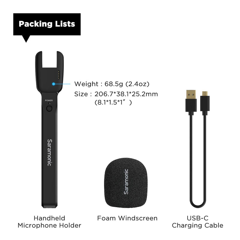Saramonic Blink500 Pro HM Wireless Microphones Accessory, Handheld Microphone Holder Stand for Blink500 Pro TX Transmitter ENG Interview Report Film Making Recording